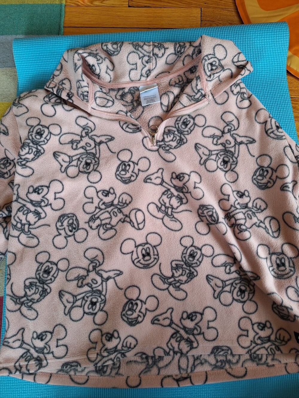 Disney Soft Pink Fleece Pullover with Mickey Print